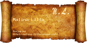 Malina Lilla névjegykártya